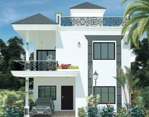 Yesh Regent Villas — West facing elevation