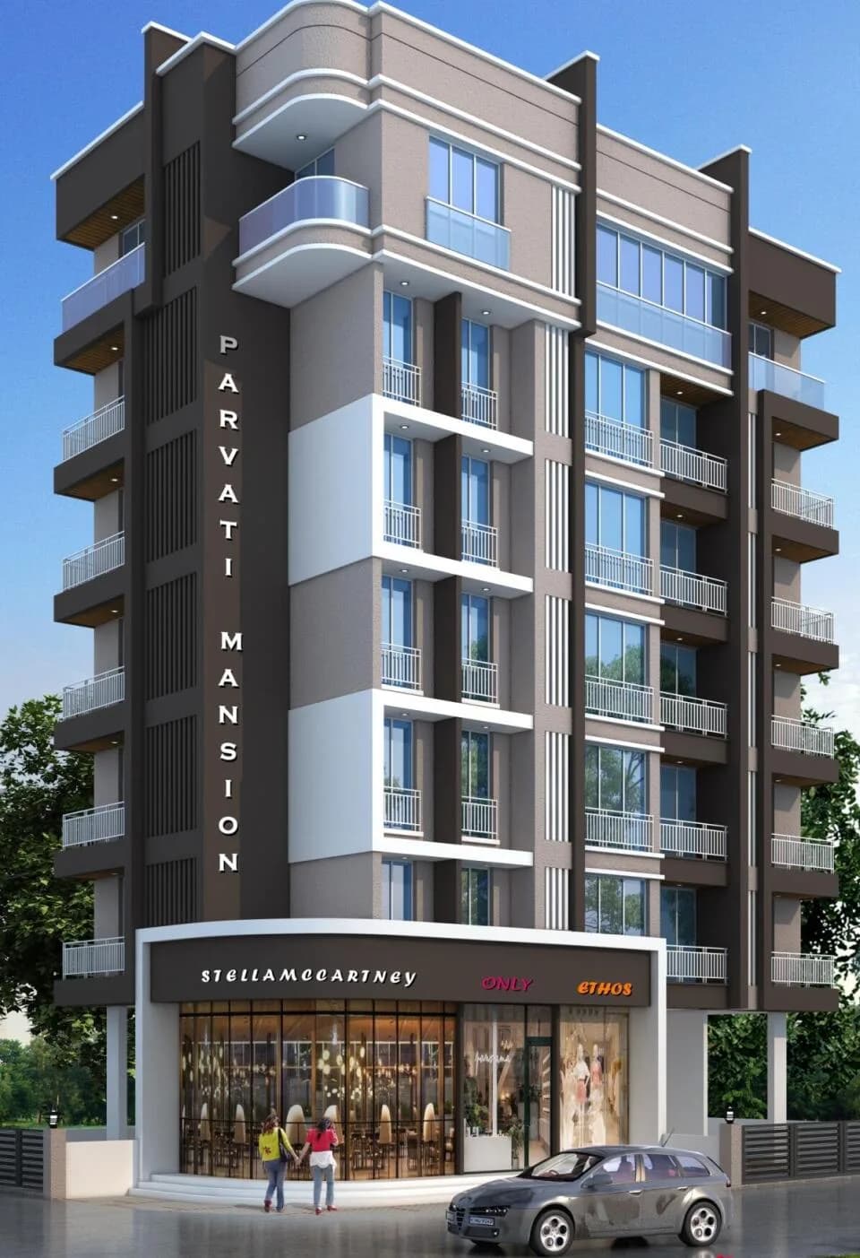 Parvati Mansion — Elevation
