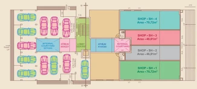 CV Naik Chandra Residency — Car Parking Plan