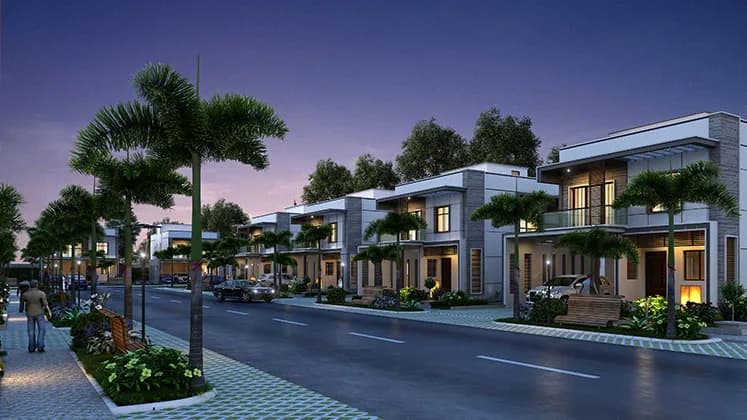 Global Habitat Palm Spring — Night View