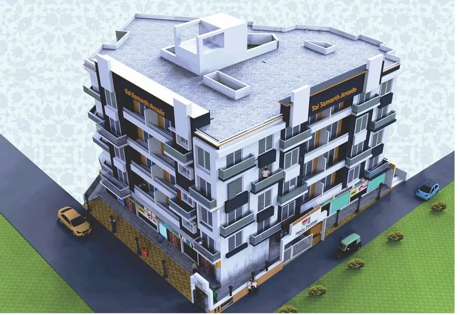 Vaastu Darshan Sai Samarth Arcade — Aerial View