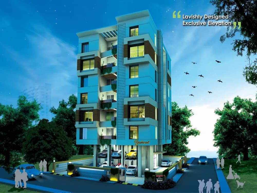 Shree Ram Yashwant Apartment — Artistic Night View