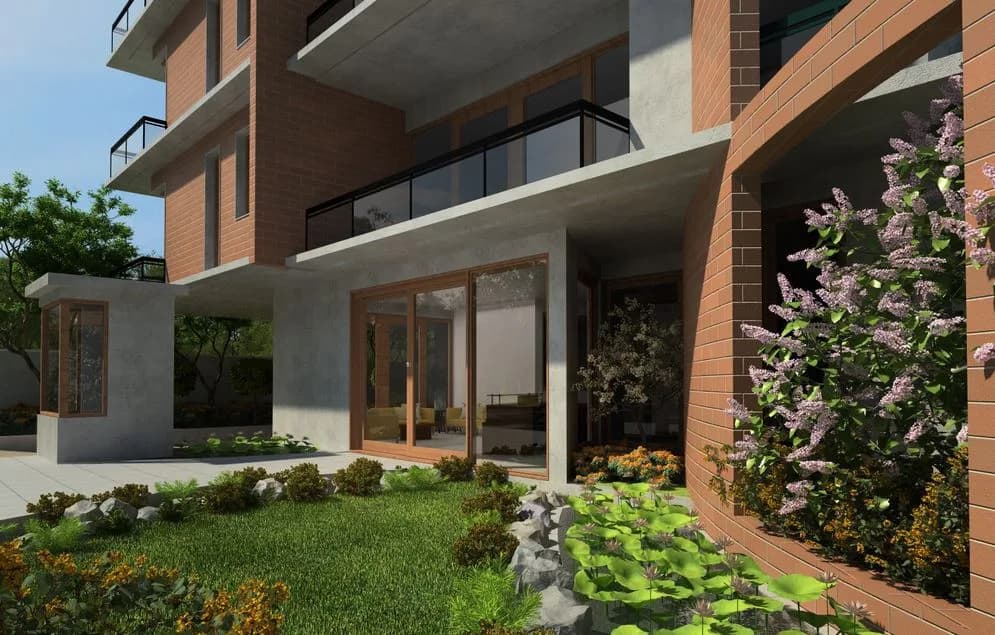 White Lotus Aravindaksa — Front Elevation