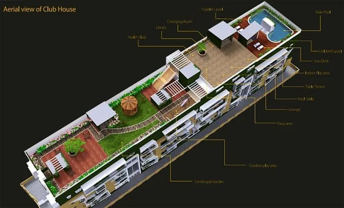 Redifice Adonis — Club House Aerial View