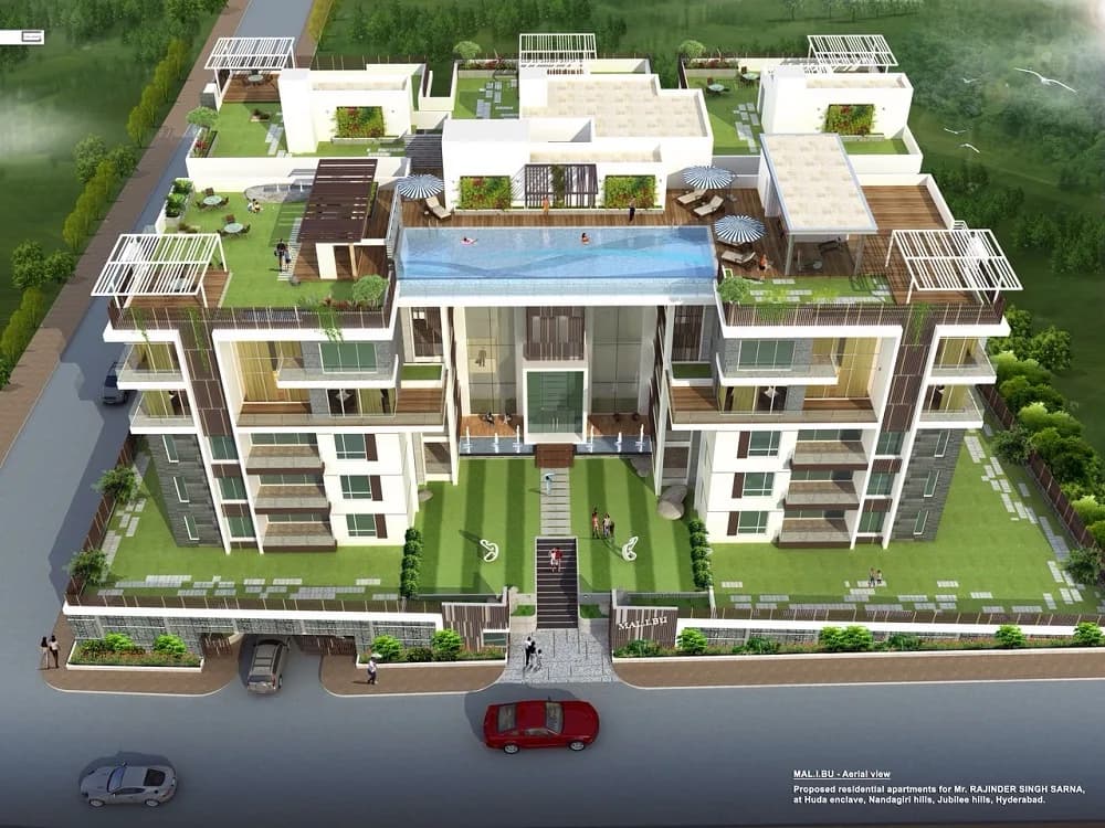 S Square Malibu — Aerial view