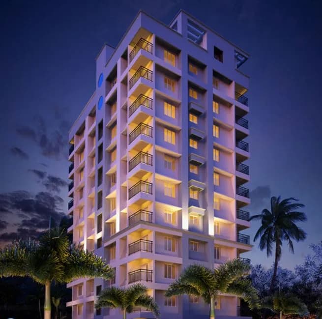 Septagon Techno Heights Phase 1 — Night view