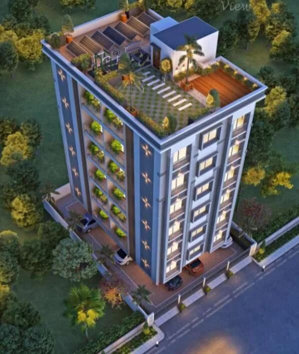 Om Krishna Apartment — Aerial View