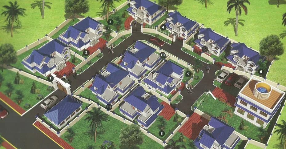 Vadakkumkoor Regalia — Aerial View