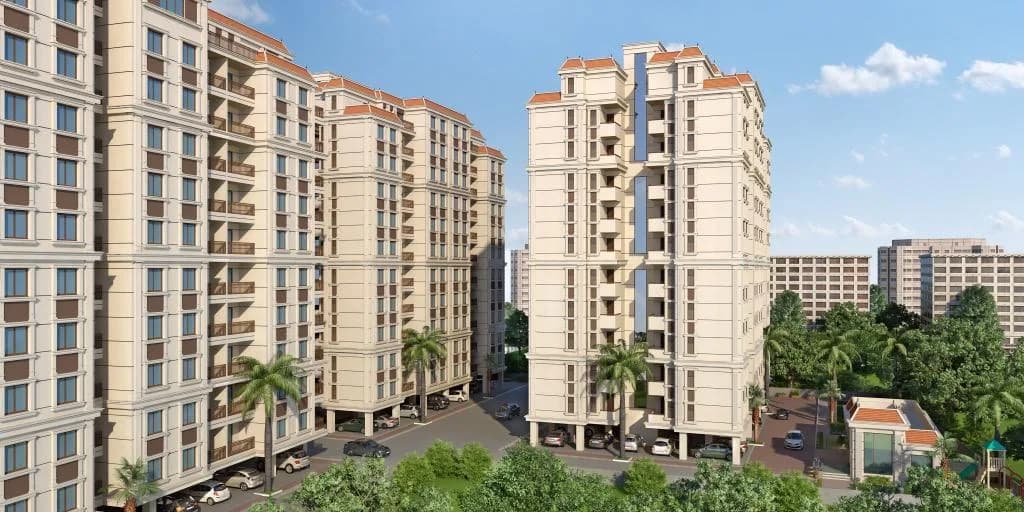 Virat Sai Shukan Residency — Side Elevation