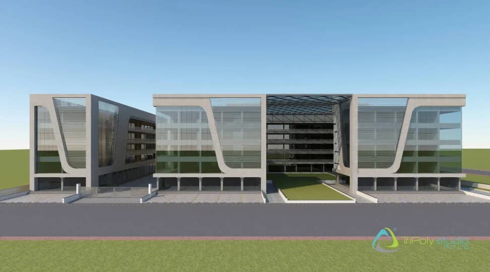 Dharmadev Swaminarayan Business Park — Elevation View