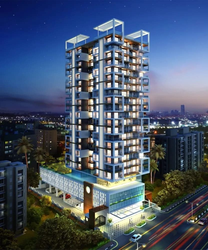 Shreenathji Celestial Heights — Night View