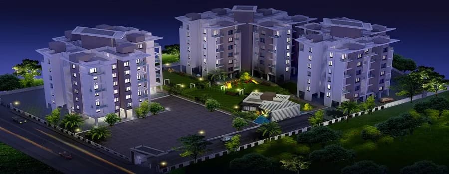 Shree Gajanan Sanvy Residency — Night View