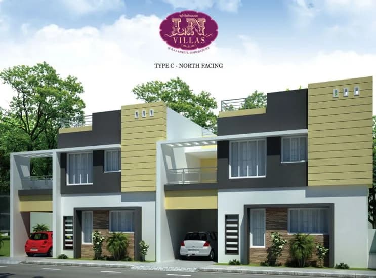 Whitehouse L N Villas — Side Elevation