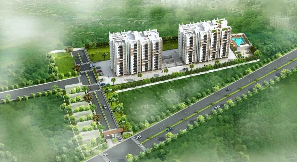 Krishnaja Northcity — Aerial View
