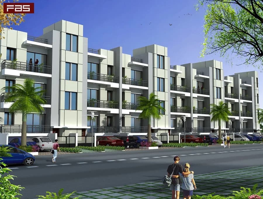 MGI Sanskar Residency — Side Elevation