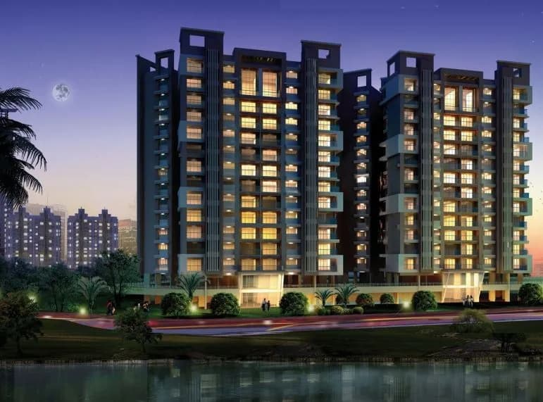 KBC Lake View Residency — Artistic Night View