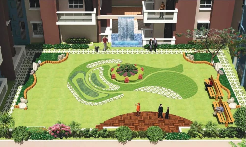 Exotica Greens — Podium garden view