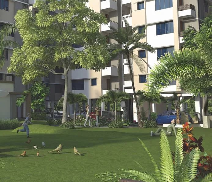 Panchshlok Residency — Artistic Garden Area