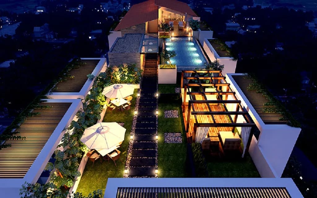 Karan Milan Residences — Artistic Swimming pool