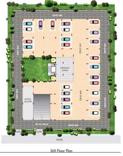 Udaya Balaji Residency — Car Parking Plan