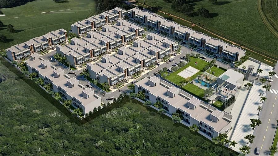 Mahima City Ville — Aerial View
