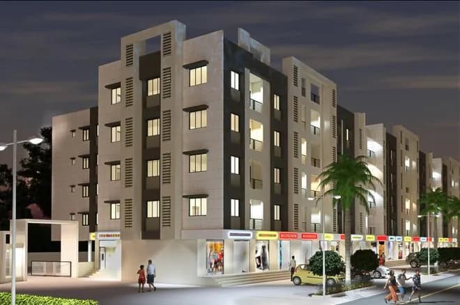 Drashti Realty Madhuram Residency — Night View
