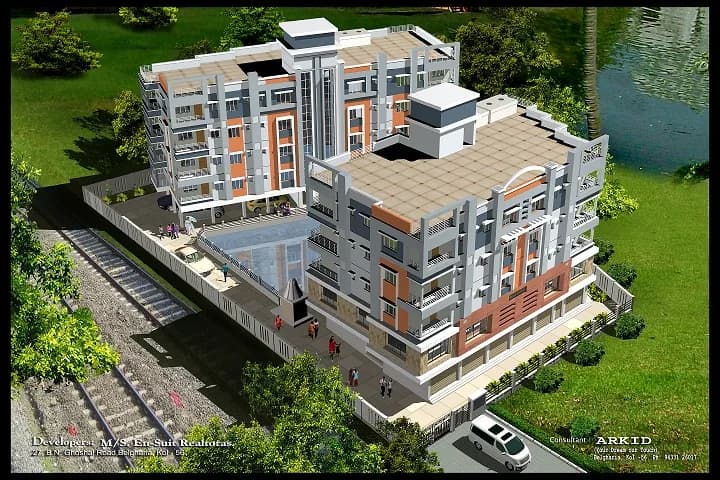 Ensuit Megha Apartment — Aerial view