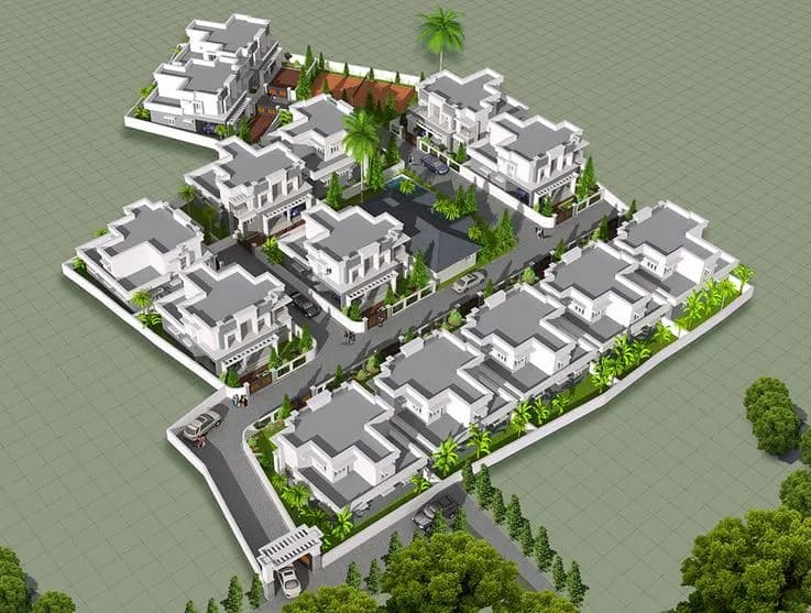 Jos Alukkas Green Symphony Villas — Aerial View