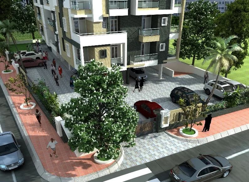SDC Aishwarya Heights — Compound View