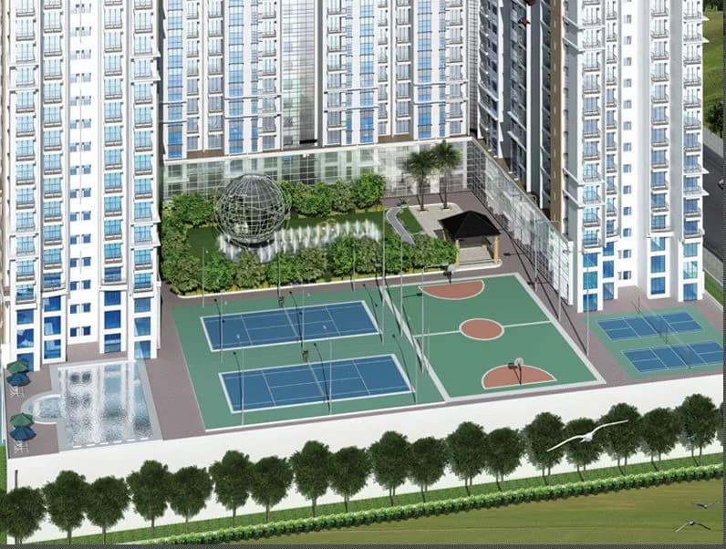 Nirmal Centre Court — Artistic Aerial View