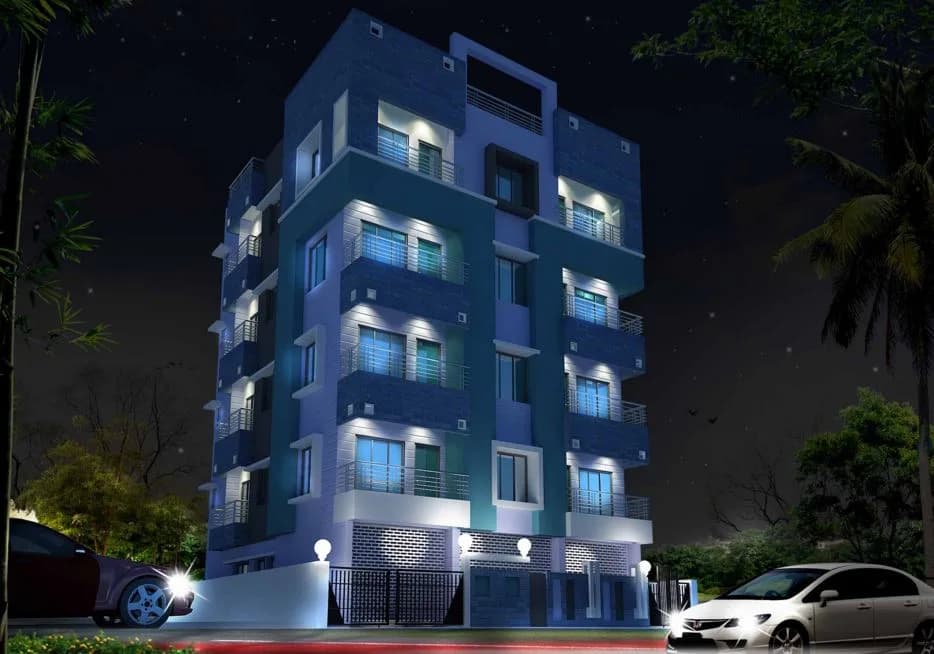 Crown Anuraj Apartment — Night View