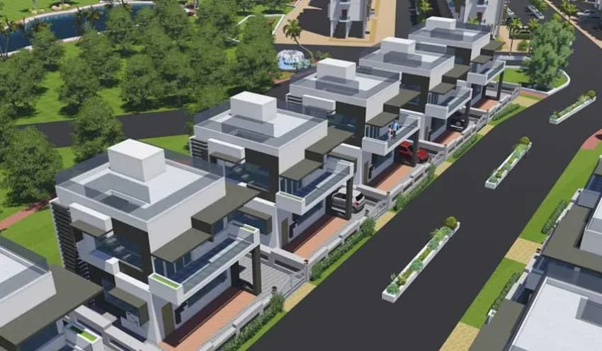 Taklekar Pali Prestige — Aerial view Row Houses