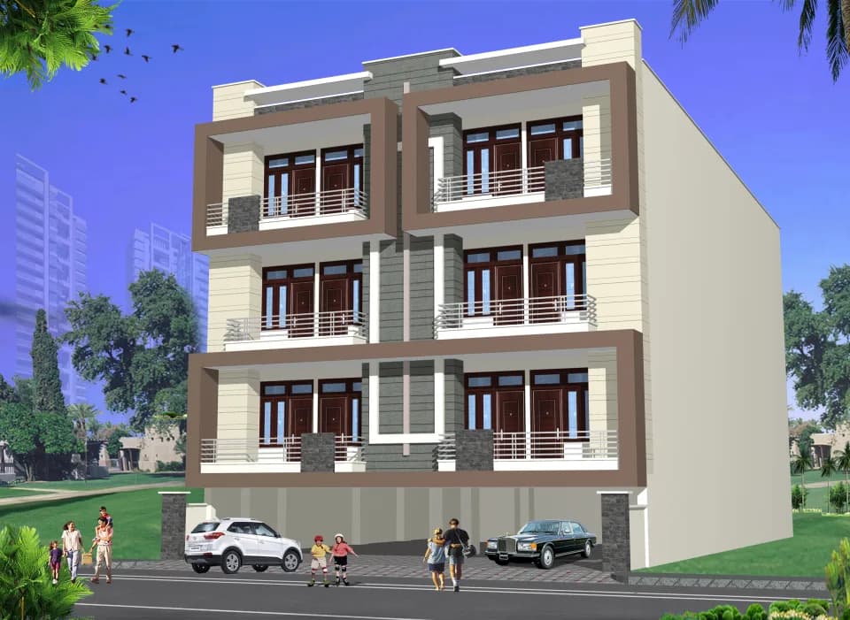 Shyam Residency — Artistic Front View