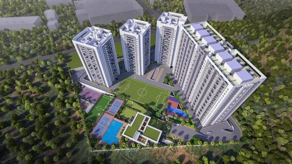 New World SkyHigh Towers — Aerial View