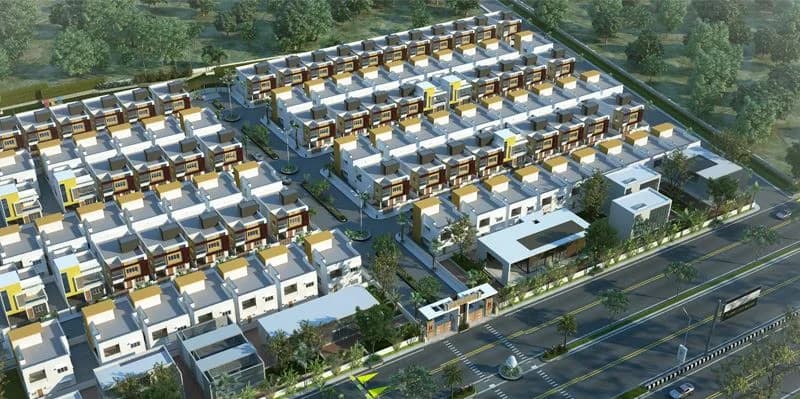 City Golden Villas — Artistic Aerial View
