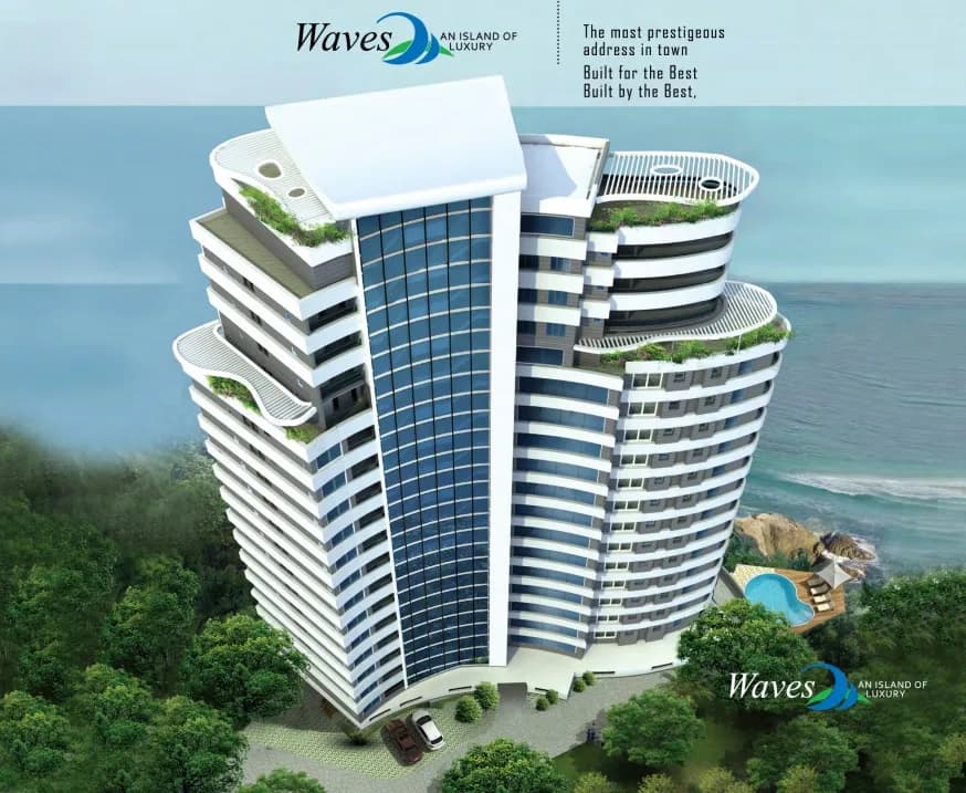 Hi Rise Waves — Artistic Aerial View