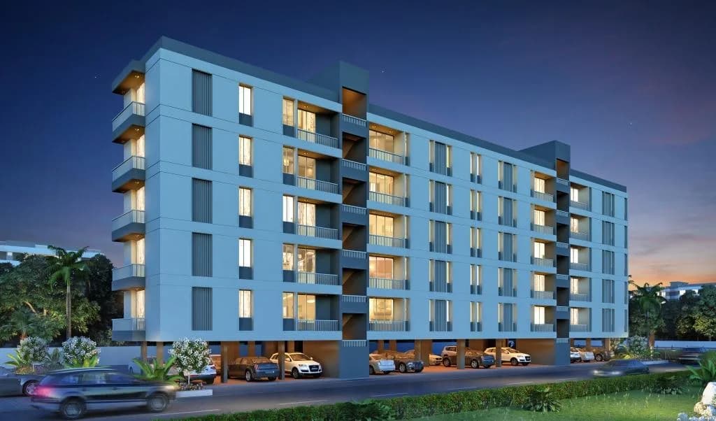Aashray Apartments — Night View