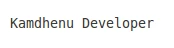 Kamdhenu Developer logo