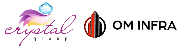 Crystal Group and Om Infra logo