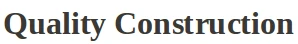 Quality Construction logo