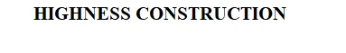 HIGHNESS CONSTRUCTION logo