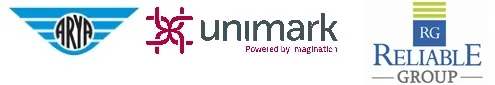 Arya Realty Unimark Group and Reliable Group logo