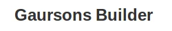 Gaursons Builder logo