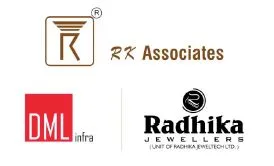 RK Associates and DML Infra and Radhika Jewellers logo