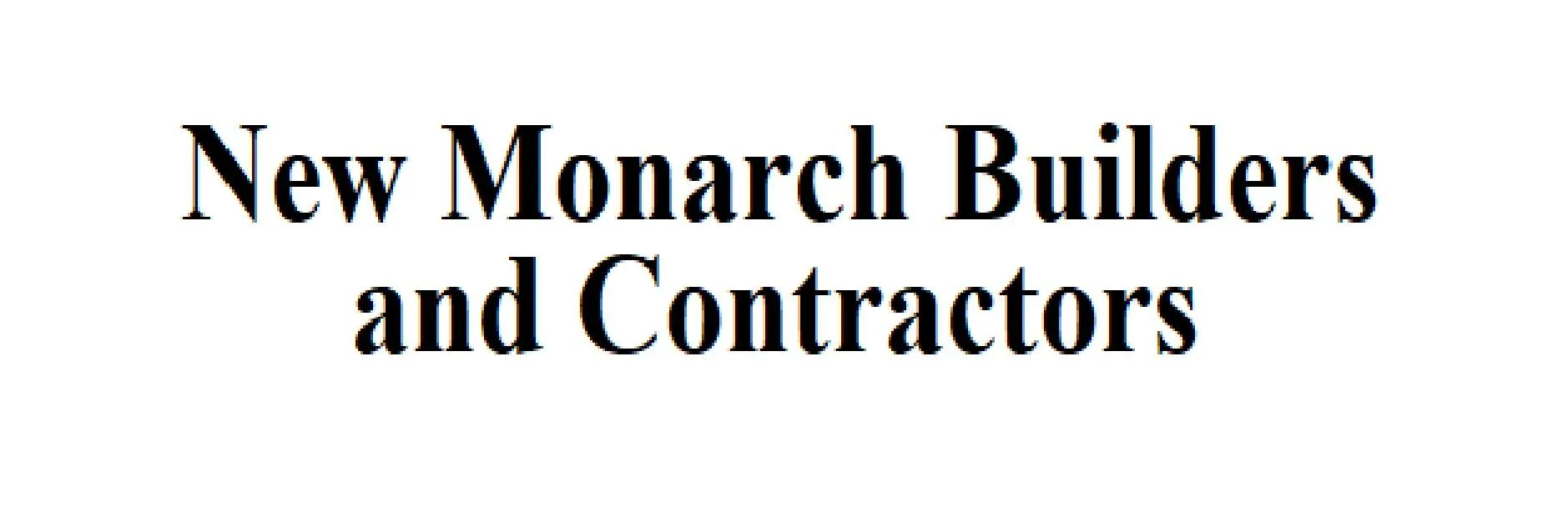 New Monarch Builders and Contractors logo