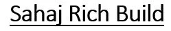 Sahaj Rich Build logo
