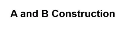 A and B Construction logo