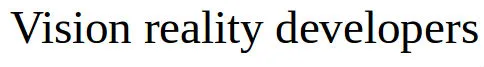 Vision reality developers logo