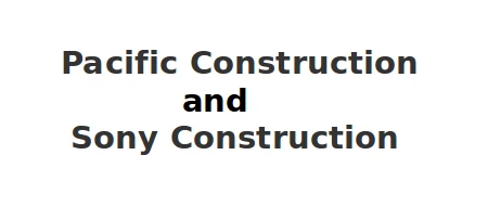 Pacific Construction and Sony Construction logo