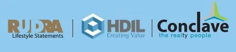 Rudra Buildwell Projects and HDIL and Conclave logo